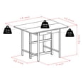 thumbnail image 4 of Winsome Taylor 5-Piece Drop Leaf Solid Wood Dining Set in Walnut, 4 of 6