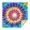 Rainbow Tie Dye, variant on Rainbow Tie Dye Radial Pattern Square Tablecloth,Waterproof Square Table Cover,Wipeable Spillproof Washable Table Cover for Home Kitchen Party Decor 42"X42"(107x107cm)