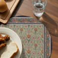 thumbnail image 3 of Boho Floral Round 15 Inch Placemats Set of 6, Vintage Flowers Abstract Art Ethic Tribe HeatResistant Non Slip Place Mats for Dining Table, Wipeable Braided Kitchen Table Mats for Housewarming, 3 of 9