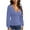 Blue, variant on Yxbdin Puff Long Sleeve Blouses for Women Solid Deep V Neck Shirts Dressy Casual Slim Fit Tops Spring Going Out Outfits Black M