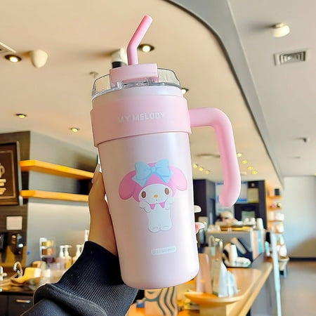 

Sanrio Anime My Melody Pochacco Kuromi Portable Large Capacity Straw Cup Kawaii Outdoor Water Cup Cute Insulation Cup Girl Gift WJ