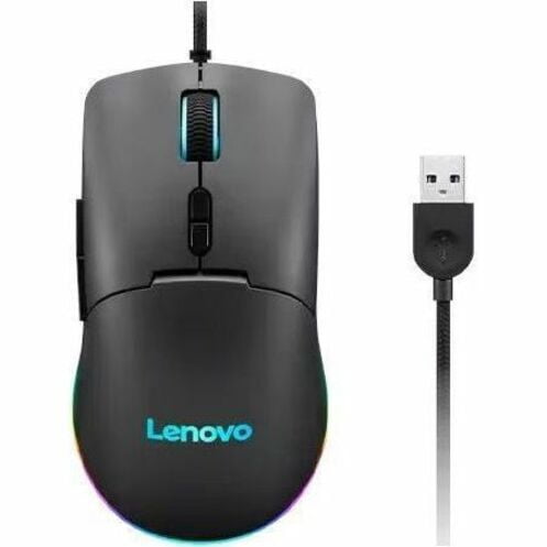 Lenovo M210 RGB Gaming Mouse - Optical - Cable - Gray - USB Type A - 8000 dpi - 7 Button(s) - Symmetrical - 1