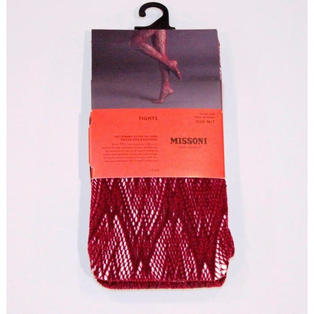 MISSONI for TARGET Collants Résille Ajourée Rose Vin (m)