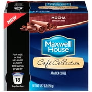 Maxwell House Cafe Collection Mocha Coffee K Cup Pods, Caffeinated, 18 ct - 5.57 oz Box