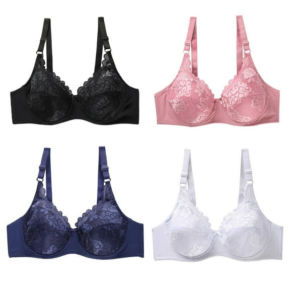 LAST CLANCE SALE! Women's Plus Size Back Appeal Minimizer Underwire Bra, Pack of 4, 38/85E