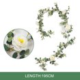 thumbnail image 1 of Guirnalda de vid de flores falsas, camelia artificial para boda (6.4 pies, blanco) Hugtrwg Libre de BPA, 1 of 4