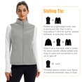 thumbnail image 4 of YUCOLEN Women's Fleece Vest Warm Soft Sleeveless Zip Outerwear Jackets with Zipper Pockets Light Gray M, 4 of 6