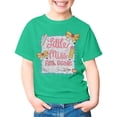 thumbnail image 2 of Hiijoy Girl Green T Shirt Graphic Back To School Short Sleeve Crewneck Tee Top, Sizes 3-14, 2 of 6
