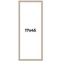 17x45 Frame Grey Solid Wood Picture Frame Width 1 Inches | Interior Frame Depth 0.5 Inches |