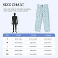 thumbnail image 4 of Qokaie Floral Daisy Drawing Silky Soft Men Pajama Pants ,Breathable Lounge Pants, Adjustable Waist Pajama Pants, Casual Home Wear-Small, 4 of 6