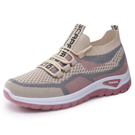 Women's Sneakers Breathable Knit Running Shoes Lightweight Comfortable Casual Walking Shoes For Women Men