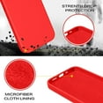 thumbnail image 4 of iPhone 13 Case,Phone Case for iPhone 13,Slim Fit Liquid Silicone Soft Gel Rubber Lightweight Microfiber Lining Shockproof Anti-Scratch Protective Phone Cover for iPhone 13 6.1'', Bright Red, 4 of 17