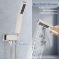 thumbnail image 4 of 12in Rainfall Shower Head with Handheld, Complete Shower Valve Kit, Shower Heads with Hand Held Spray, Rain Shower Head Systems Wall Mounted Combo Set, Brushed Nickel, 4 of 8