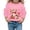 Pink, variant on Boys Sweatshirts Girls Festive Print Crew Neck Sweatshirt Long Sleeve Pullover Hoodless Top Black 4-5 Years