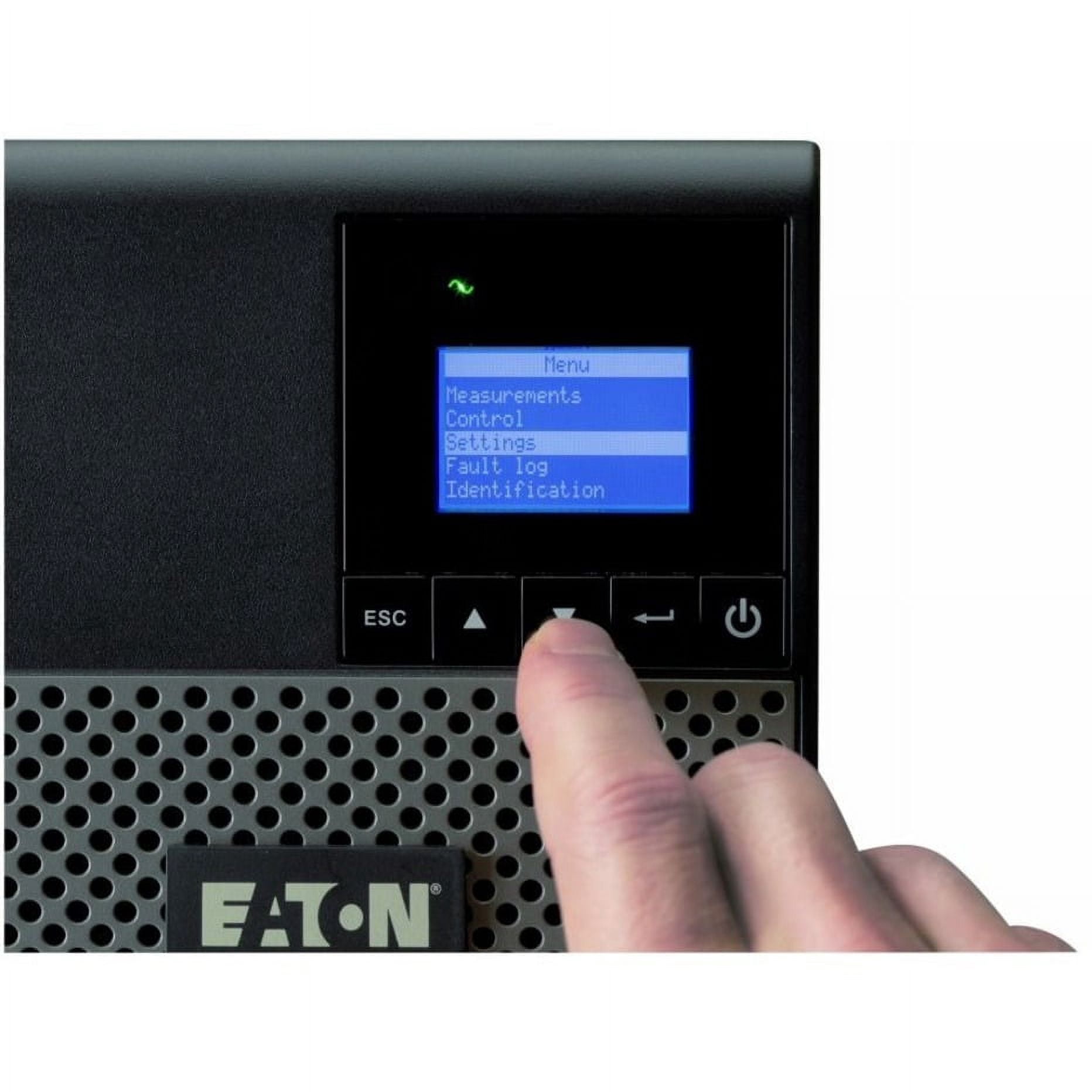 Eaton 5P 1550VA 1100W 230V Line-Interactive UPS, C14 Input, 8 C13 Outlets, True Sine Wave, Cybersecure Network Card Option, Tower, Battery Backup