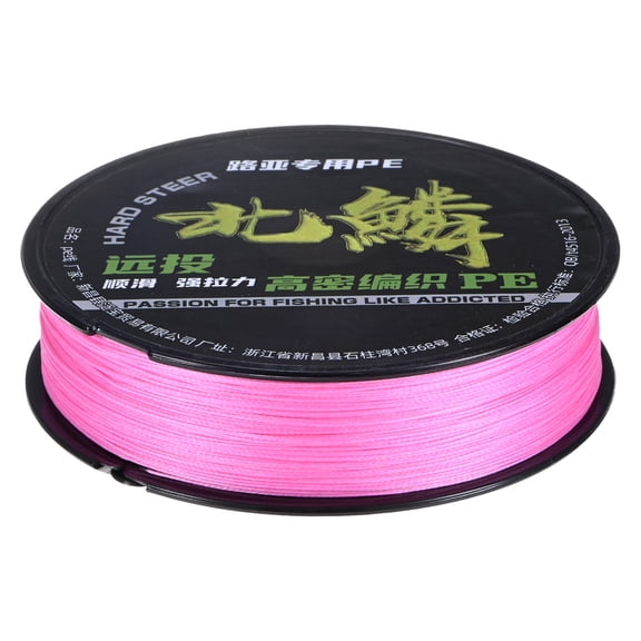 Uxcell Braided Fishing Line, 164 Yards 0.32mm Dia Abrasion Resistant Colored Fishing Line 8 Strand Zero Stretch [Pink]
