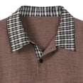 thumbnail image 5 of Rrxhxhs Golf Shirts for Men Summer Plaid Spliced Collar Short Sleeve Lightweight Casual Tops,XL, 5 of 5