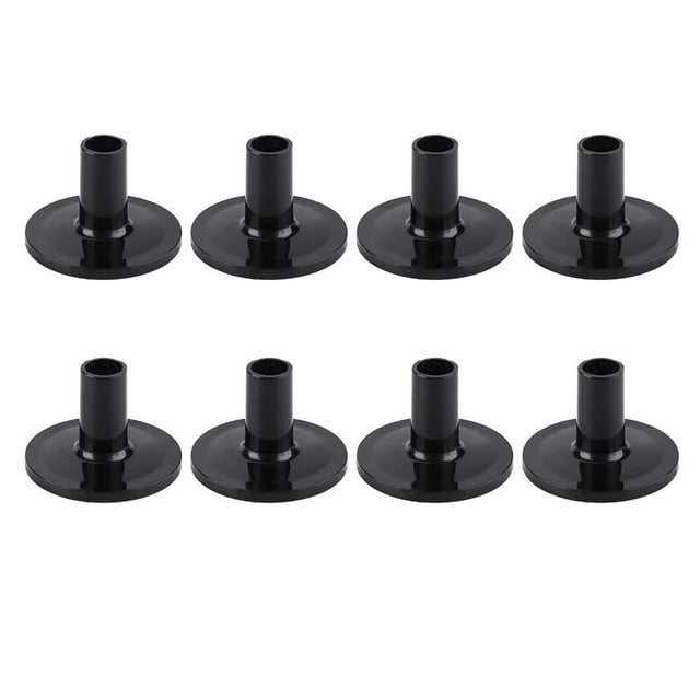 Peahefy 8 Pcs Plastic Black Drum Long Cymbal Sleeves Musical Instruments Accessory, Plastic Cymbal Sleeves, Black Cymbal Sleeves