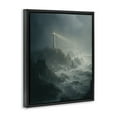 thumbnail image 4 of Lighthouse and Stormy Cliff Black Framed Floater Canvas Wall Art, design by Ziwei Li, 4 of 10