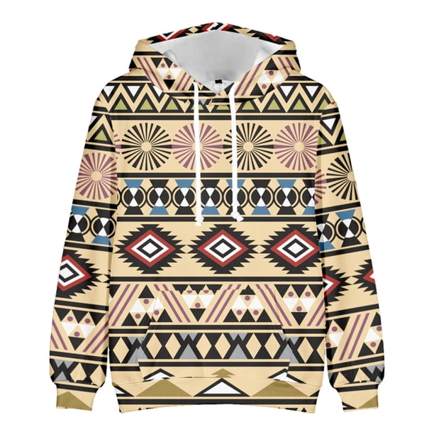 Sudadera de manga larga con capucha y estampado 3D de vaquero occidental de moda informal para hombre Pompotops oipoqjl38932