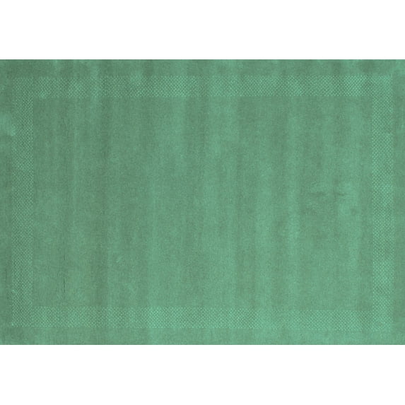 Ahgly Company Indoor Rectangle Abstract Turquoise Blue Contemporary Area Rugs, 6' x 9'