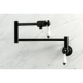 thumbnail image 2 of Kingston Brass KS4100PL Metropolitan Two-Handle 1-Hole Wall Mount Pot Filler Faucet in Matte Black, 2 of 8
