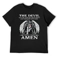 thumbnail image 3 of The Devil Saw Me With My Head Down Chic Men's Cotton Short Sleeve HD Print Tee for Casual T-Shirt Crew Neck Top Black 3XL, 3 of 7