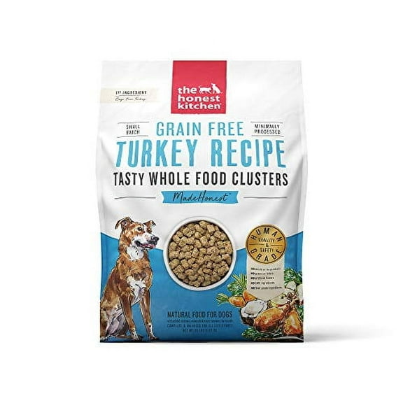 The Honest Kitchen Human Grade Dry Dog Food, Grain Free Whole Food Clusters Dog Food - Turkey 20 lb