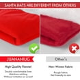 thumbnail image 3 of JUANANIUG Christmas Hat Santa Hat Adult: Xmas Holiday Hat for Women and Men - Extra Thicken Classic Fur for Christmas New Year Festive Holiday Party Supplies 1pack, 3 of 7