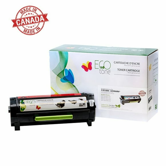 EcoTone Toner Cartridge - Remanufactured for Lexmark 51B1000 - Black