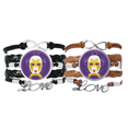 thumbnail image 1 of Purple Mask Feliz Carnaval de Venecia Pulsera pareja de cuerdas de cuero Unbranded M, 1 of 3