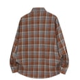 thumbnail image 4 of Kilaqueen Long Sleeve Shirts for Men Checkered Button Down Lapel Shirts Casual Fashion Vintage Relaxed Fit Shirts, 4 of 9