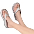 thumbnail image 5 of CHWshoes Platform Flip Flops for Women, Arch Support Cushion Thong Sandals, Thick Sole Pillow Slippers, Non-Slip Summer Beach Shoes Silver Size 39, 5 of 5