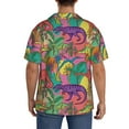 thumbnail image 7 of Goofa Colorful Dinosaur Printed Men's Casual Short-sleeved Shirt,Lightweight Breathable Button-down,Summer Casual men's top,Versatile Fashion shirt-3X-Large, 7 of 7