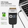 thumbnail image 6 of Kemei Foil Professional Electric Shaver for Men Razor with Bald Trimmer Cordless Shavers Rechargeble LED Display 2 in 1, 6 of 8