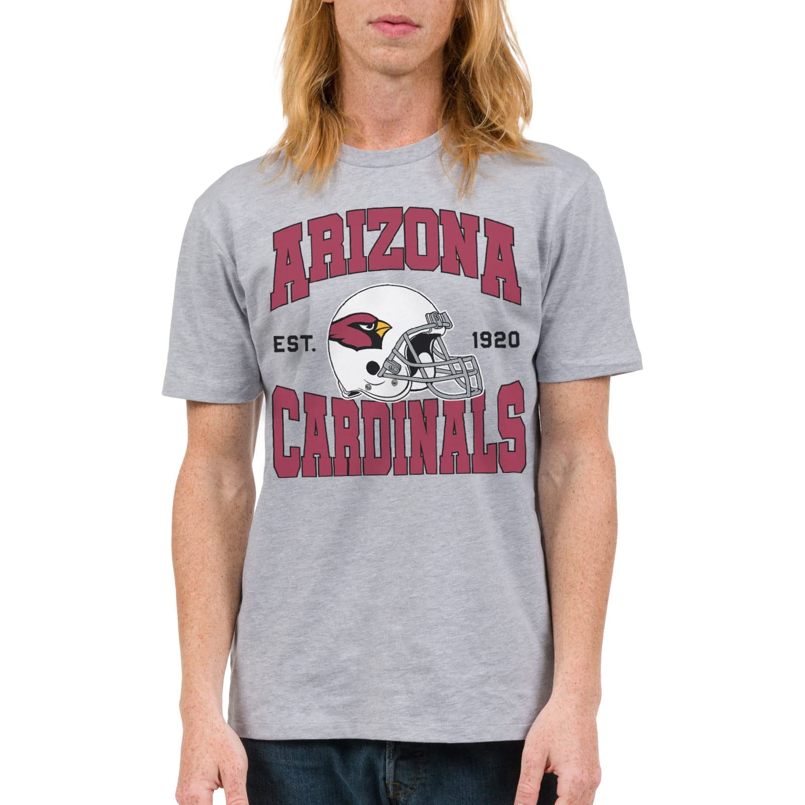 Junk Food clothing x NFL - Arizona cardinals - Team Helmet - Short Sleeve  Football Fan Shirt for Men and Women - Size 3 X-Large