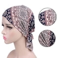 thumbnail image 3 of Bonnet de Chimiothérapie Imprimé Foulard Femmes Coton Turban Musulman Extensible Bonnet Musulman; Coton Musulman Perte de Cheveux Baotou Noué Couvre-Chef, 3 of 4