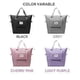 thumbnail image 3 of Bolsa plegable para fitness, impermeable, tipo tote, bolso de lona, bolso de mano de gran capacidad para viajes y deportes, 1 unidad - negro, 3 of 3