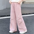 thumbnail image 5 of CPNG Girls and Boys Cargo Pants Elastic Waist Wide Leg Baggy Parachute Pants Fashion Street Style Casual Cargo Jogger Pants, 5 of 5
