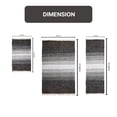 thumbnail image 3 of Home Weavers Richmond Gradation Collection Living Room Rug, Machine Washable Reversible Area Rugs, Rug For Living Room, Accent Rugs, Foldable Indoor Floor Carpet, 4' x 6' / 2' x 6' / 1'7" x 2'8", Grey, 3 of 3