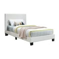 thumbnail image 2 of Simple Relax White Faux Leather Upholstered Platform Bed Twin, 2 of 5