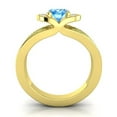thumbnail image 4 of 2.35 Carat New Oval Cut Blue Topaz & Peridot Gemstone Wedding Ring for Women 18K Yellow Gold Size 4.5 by Diamond-Capitals, 4 of 8