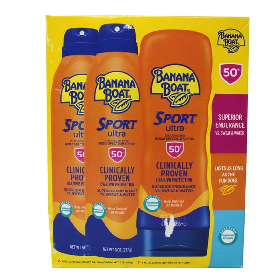 Banana Boat Ultra Sport Sunscreen Spray SPF 30, 3 x 226 g