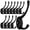 Black, variant on 32 Pack Black Coat Hooks Wall Mounted with 64 Screws Retro Double Hooks Utility Black Hooks for Coat, Scarf, Bag, Towel, Key, Cap, Cup, Hat