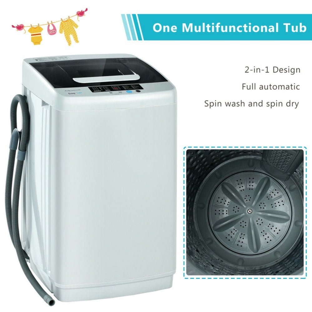 GVN Space Saving Full-Automatic Washer,Washing Machine,8.8 lbs Portable Full-Automatic Laundry Washing Machine with Drain Pump