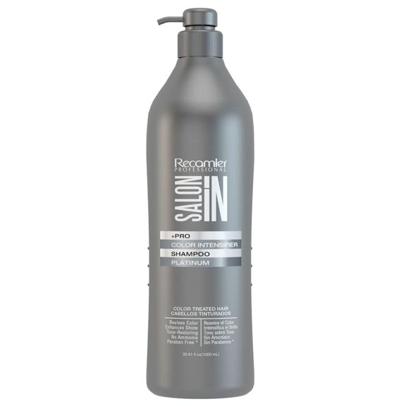 Recamier Professional Salon In  Pro Color Intensifier Hair Shampoo Platinum 33.8oz - Champu Intensificador de Color Platino para cabello pintado