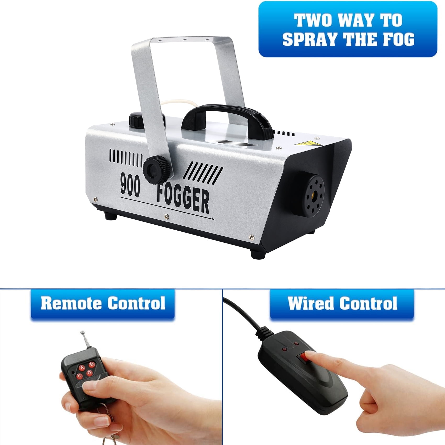TCFUNDY 900W Fog Machine 5000cu.ft/min Fogger Smoke Maker with Wireless Remote Controller