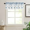 thumbnail image 2 of Blue Coastal Kitchen Valances for Windows 42x12 Inch Kitchen Curtains Valances Rod Pocket Summer Eucalyptus Leaves Beach Ocean Starfish Nautical Bathroom Window Valances for Window Treatment Decor, 2 of 6