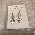 thumbnail image 4 of Sweet Cool Pendant Earring Hollow Cross Bowknot Dangle Earrings Ear Hooks Sweet Cool Drop Earrings Fashion Women Jewelry, 4 of 6