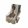 thumbnail image 4 of Pin up Girl Soft Flannel Fleece Throw Blanket, Flapper Style Teenage Girl with Vintage Long Pearl Necklace, Cozy Plush for Indoor and Outdoor Use, 60" x 80", Chocolate Beige, by Ambesonne, 4 of 6